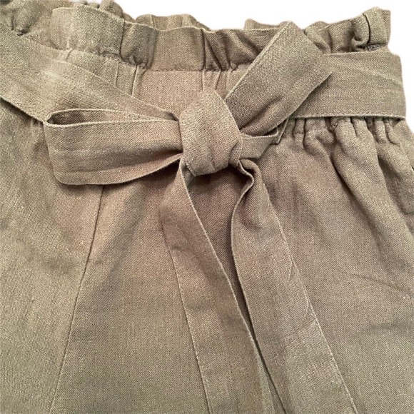 HAVE Paperbag Style Front Tie Linen Blend‎ Shorts Size Juniors Small - Picture 5 of 6